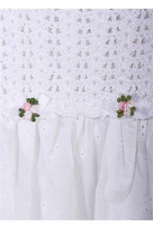 Vestito artigianale in pizzo Sangallo per bambina Capridea | V38SANGALLO BIANCO